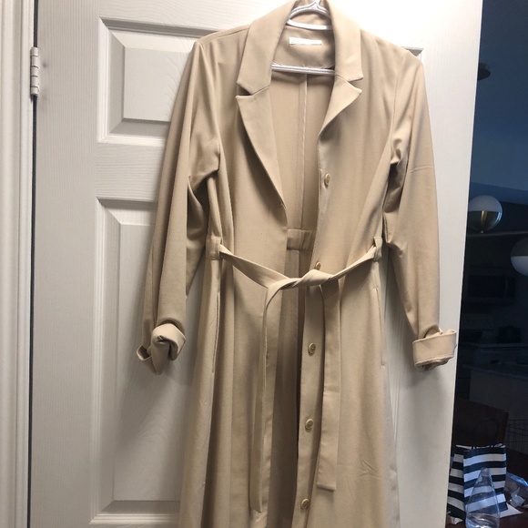 Oak + Fort Trench Dress (in oatmeal colour), NEW - size small - Picture 1 of 5